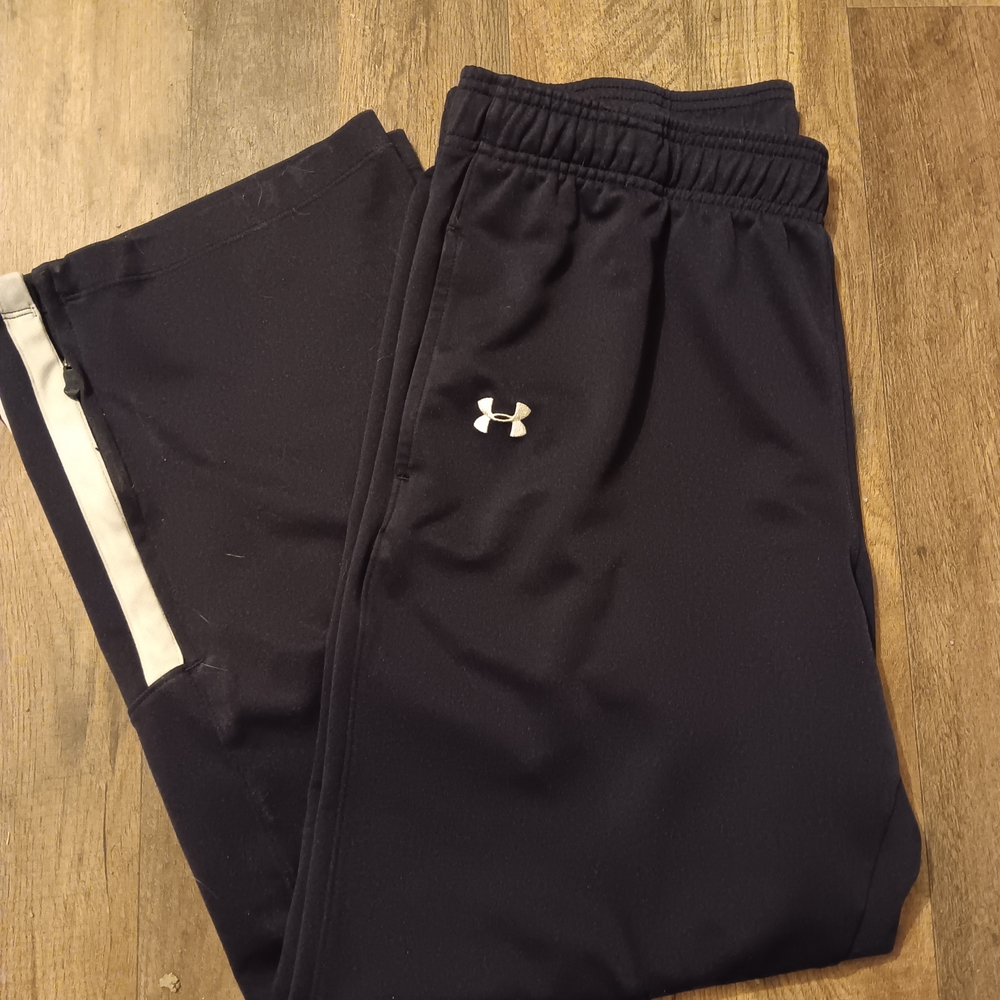 Under Armour Navy Track Pants with White Logo